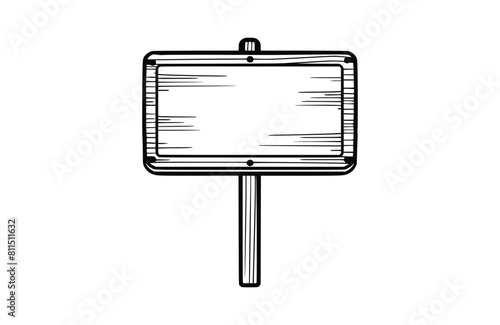 signboard icon flat vector illustration.