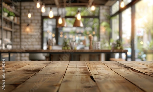 This stunning coffee shop photograph featuring a cozy shelf and table setup 