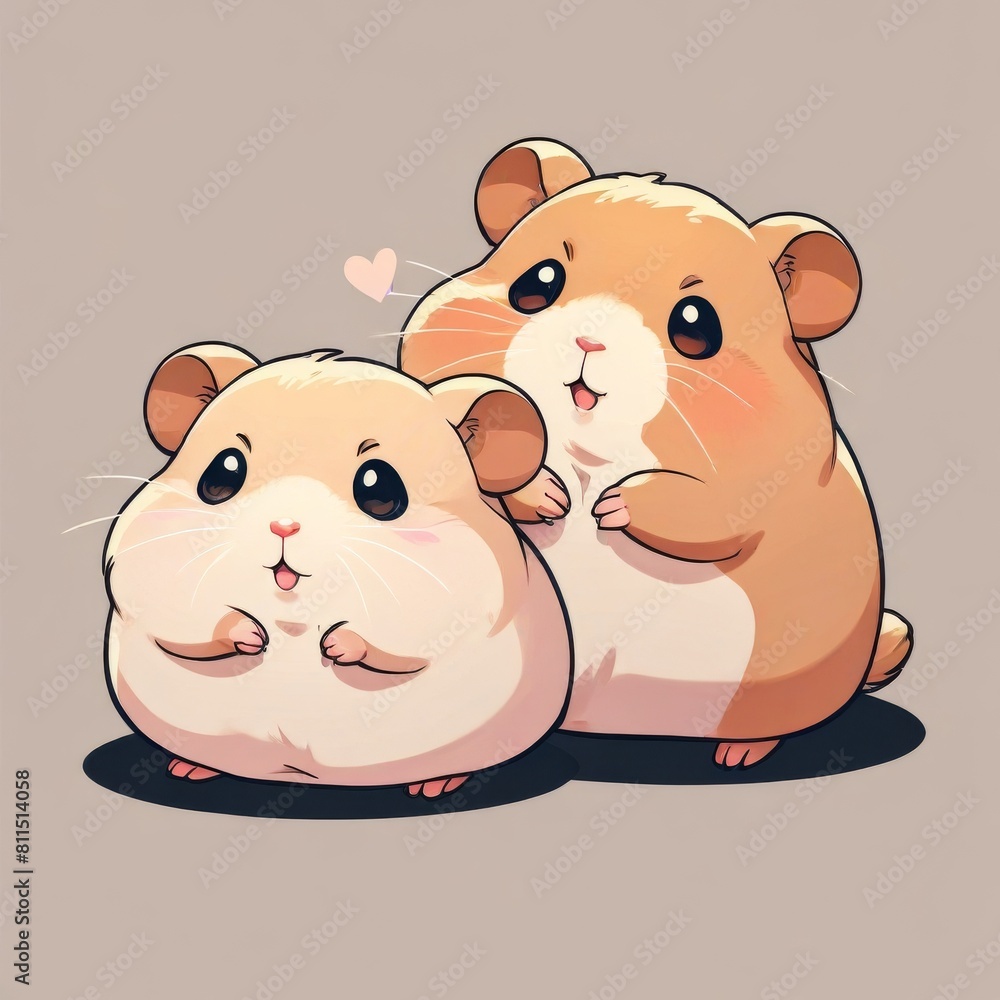 adorable big eyes hamster illustration adorable big eyes hamster illustration