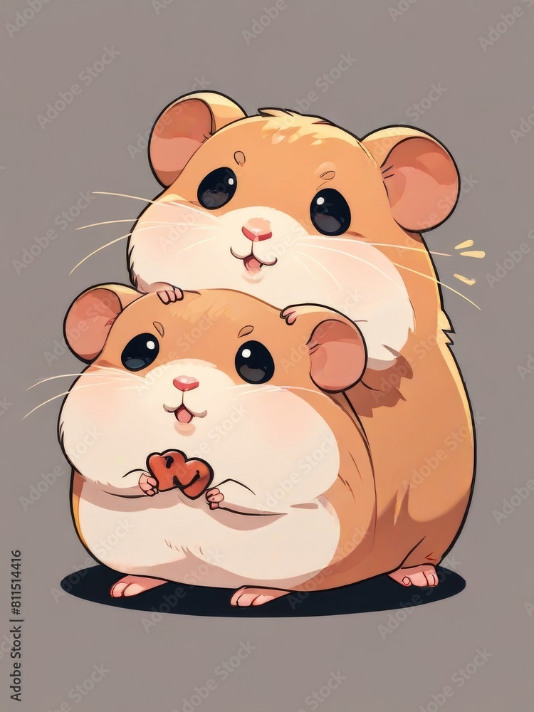 adorable big eyes hamster illustration adorable big eyes hamster illustration