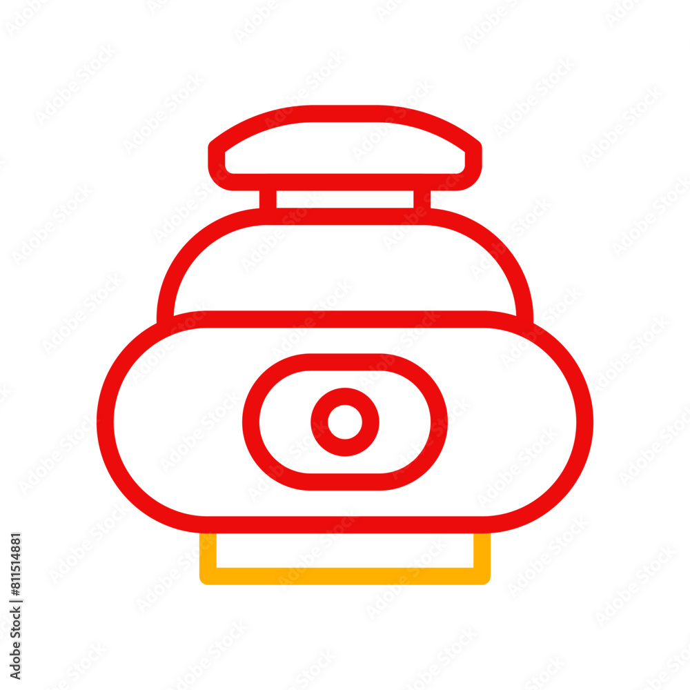 Jar icon duocolor red yellow chinese illustration Jar icon duocolor red yellow chinese illustration