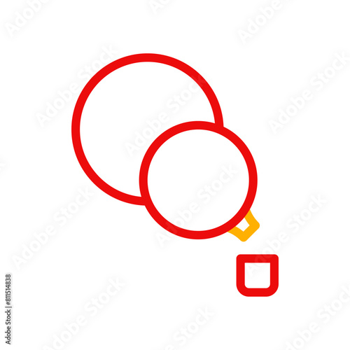 Calabash icon duocolor red yellow chinese illustration