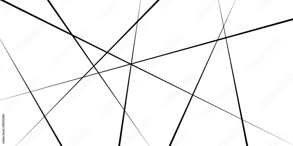 Abstract banner with an asymmetric texture.  Black chaotic lines of modern design. 