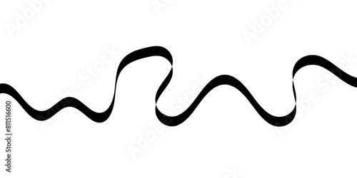 Abstract perspective line stripes with 3d dimensional effect isolated on white. Abstract wave element for design