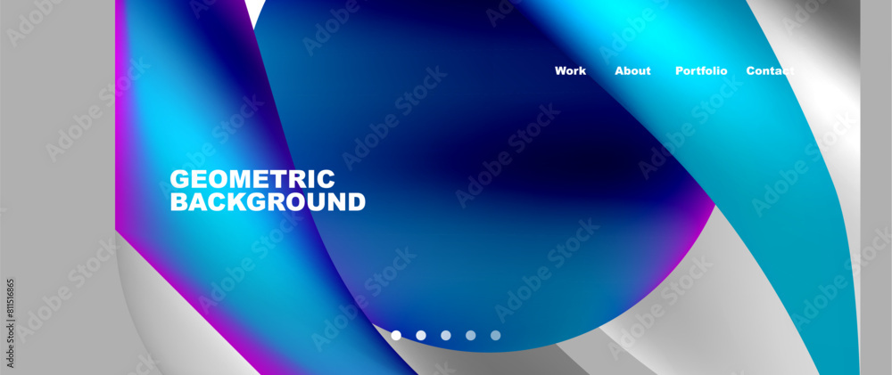 Web page design with geometric elements - circle and wave. Techno art concept. Vector Illustration For Wallpaper, Banner, Background, Card, Book Illustration, landing page Web page design with geometric elements - circle and wave. Techno art concept. Vector Illustration For Wallpaper, Banner, Background, Card, Book Illustration, landing page