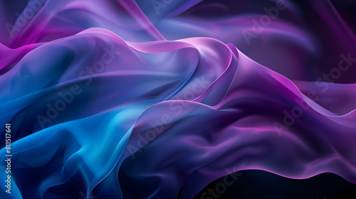 Abstract blue and purple background with blurred shapes of two curved lines, creating an elegant composition