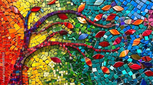 Vibrant Mosaic Wall Art