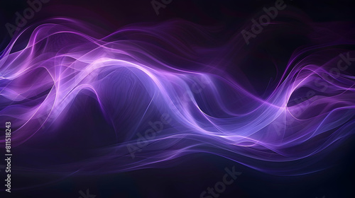 abstract dark blue and purple background with smooth lines, dark background, dark purple light waves flowing across, dark purple background