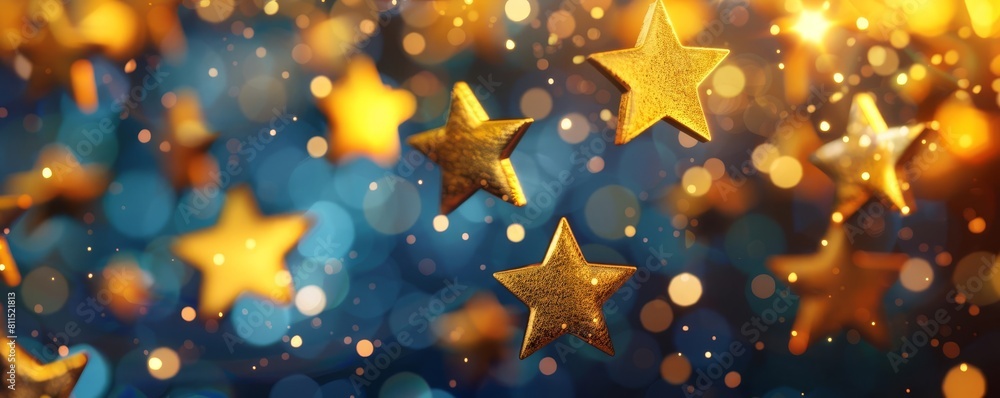 custom made wallpaper toronto digitalA loyalty program card with gold stars glowing brightly, symbolizing rewards and customer appreciation