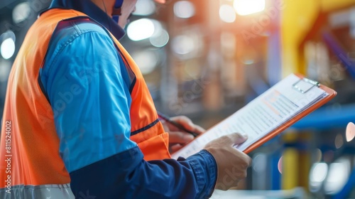 Wallpaper Mural A safety consultant developing hazard analysis reports for potential workplace risks Torontodigital.ca