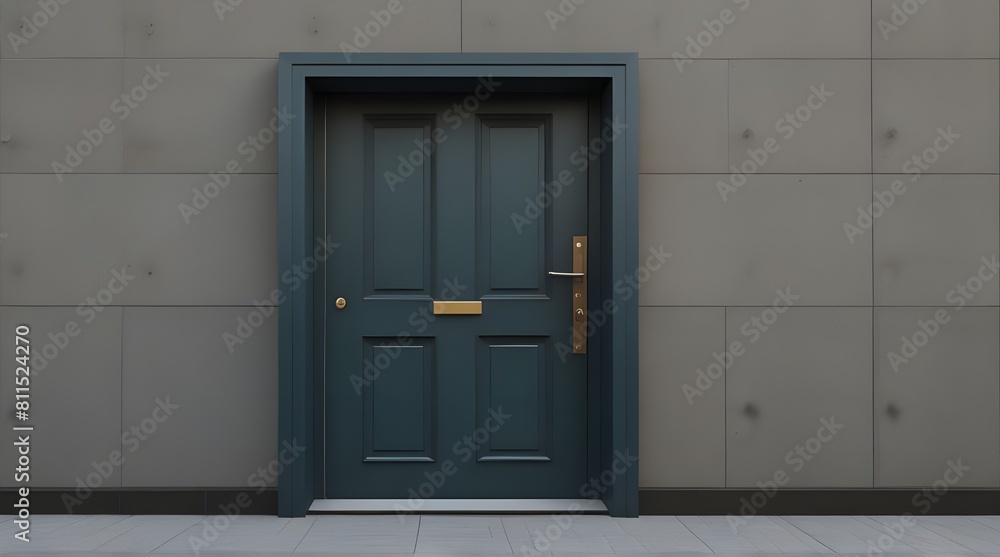 Fototapeta premium Detailed Isolated door band of building.generative.ai