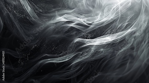 Black and white smoke fills the air in this abstract image. photo