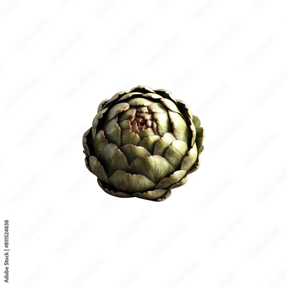 Fototapeta premium Artichokes isolated on a transparent background