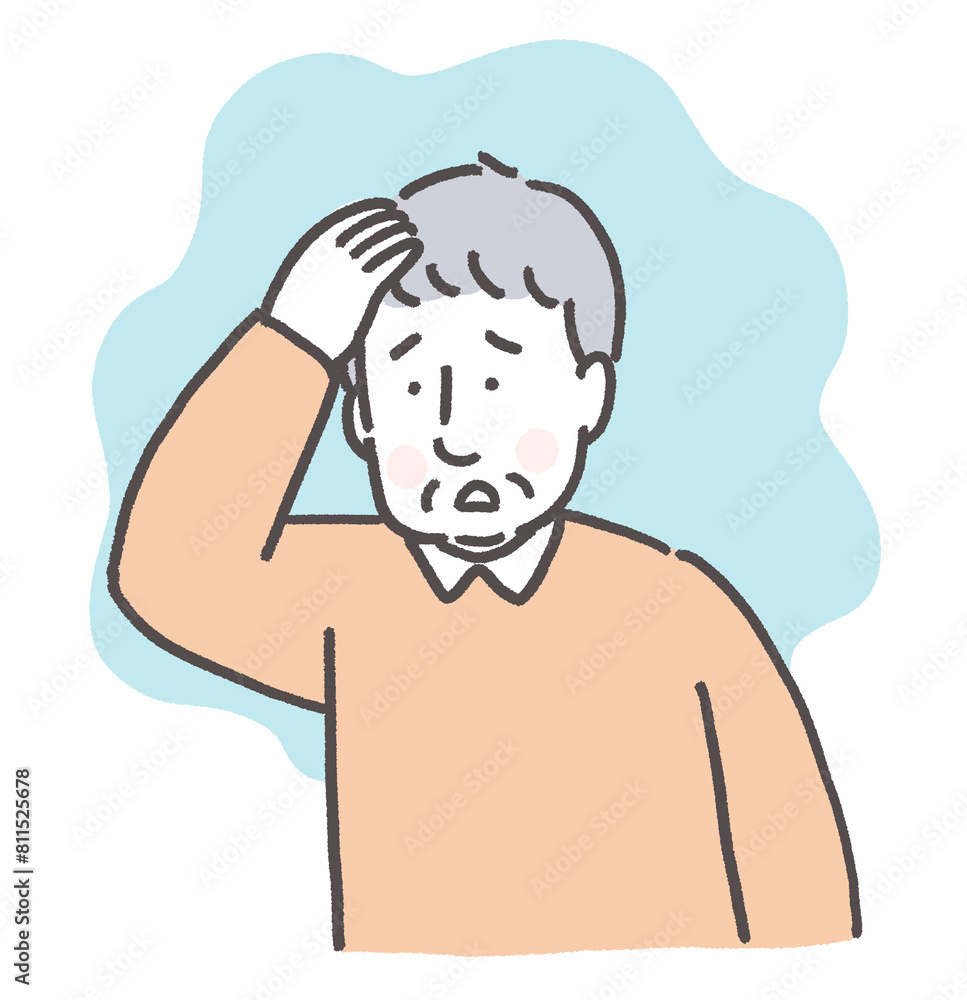 Fototapeta premium シニア男性の体調不良