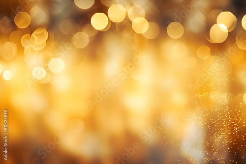 Abstract gold bokeh background. Christmas and New Year concept. © tnihousestudio