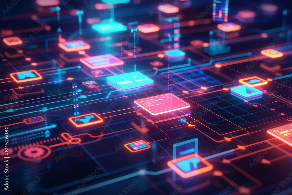 An abstract image of customer data being processed through a flowchart, symbolizing strategic refinement An abstract image of customer data being processed through a flowchart, symbolizing strategic refinement