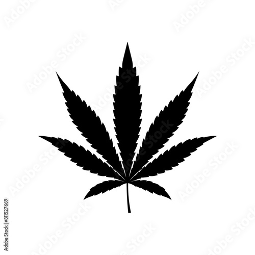 Cannabis leaf vector isolated on white background