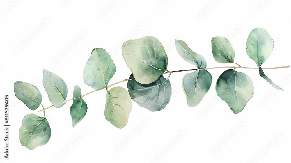 eucalyptus leaf illustration on a isolated background eucalyptus leaf illustration on a isolated background