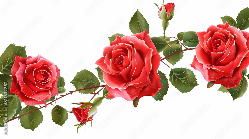 red rose flower vector on a isolated background red rose flower vector on a isolated background