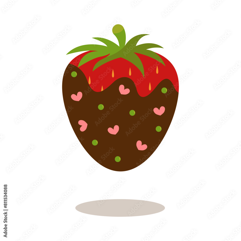 Obraz premium Chocolate Dipped Strawberries. Soft and Tasty Food. Isolated on White Background