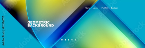 Circle triangle geometric web site page template. Vector Illustration For Wallpaper, Banner, Background, Card, Book Illustration, landing page