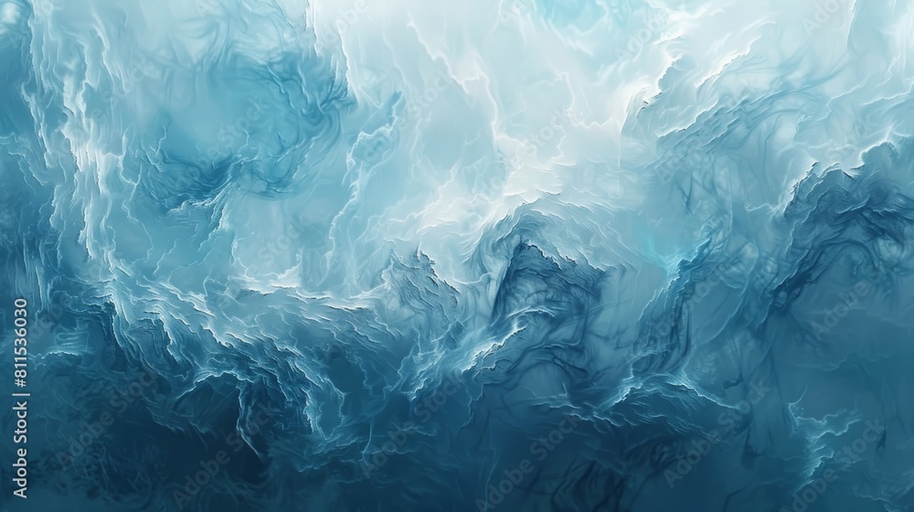 The image is an abstract painting,iceberg in the sea