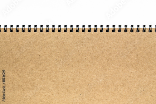 Blank Spiral Notebook with Paper Isolated photo