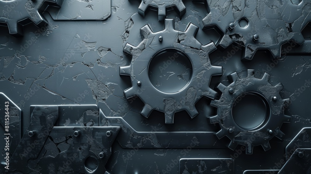 The image is depicting a bunch of rusty metal gears on a dark background. The image is depicting a bunch of rusty metal gears on a dark background.