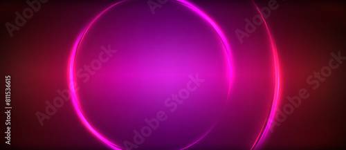 A vibrant purple and red glowing circle stands out on a dark background, emitting an electric blue aura. The colors blend into a mesmerizing pattern, reminiscent of gas material properties