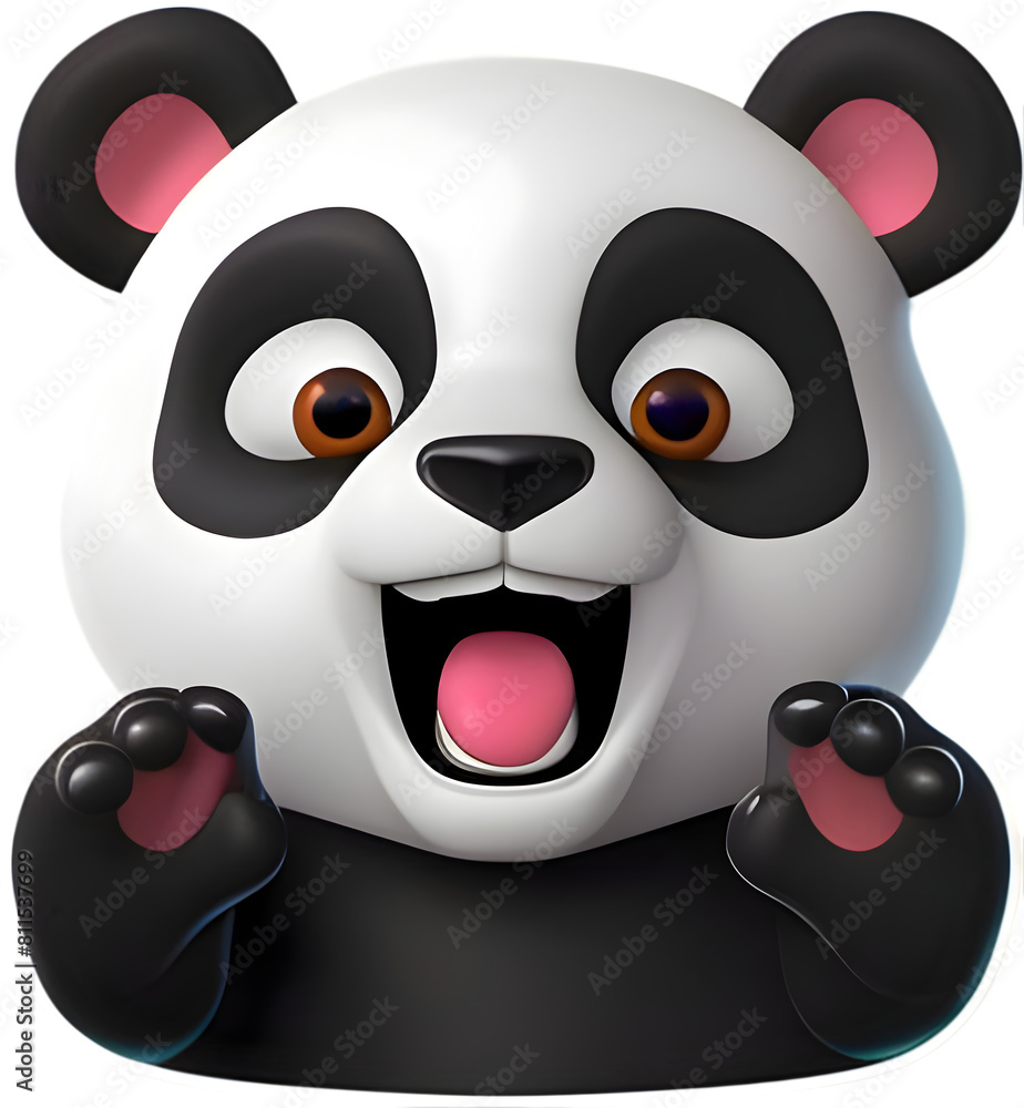 Fototapeta premium 3d panda icon