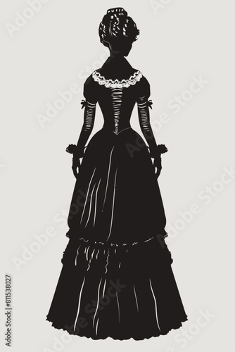 woman in dress silhouette