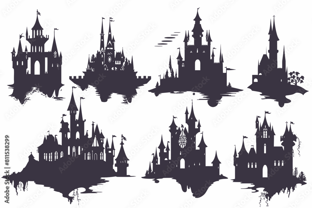 Silhouette of Castle Set