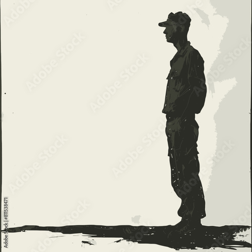 Silhouette Military Man Soldier