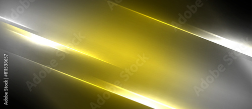 A macro photograph showcasing a close up of an amber and white light beam against a black background, creating a stunning pattern resembling electric blue tints and shades