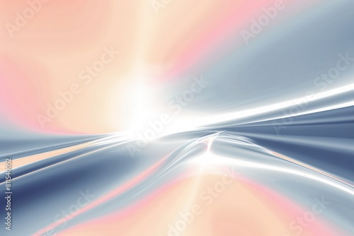 Futuristic abstract background with radiant light beams and sleek metallic tones, blending peach and silver for a high-speed, dynamic effect.