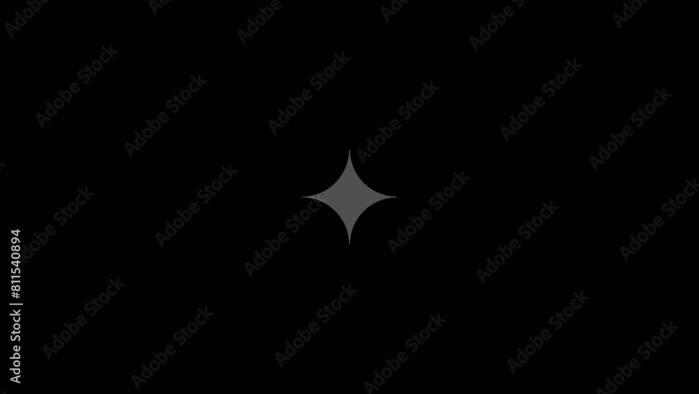 Animated white Twinkling star on black background. Twinkling stars animation, white cartoon, flat, vector, doodles style stars blinking Animated white Twinkling star on black background. Twinkling stars animation, white cartoon, flat, vector, doodles style stars blinking