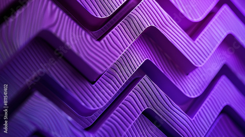 Macro shot capturing royal purples of chevron lines interwoven with wavy zigzag elements.