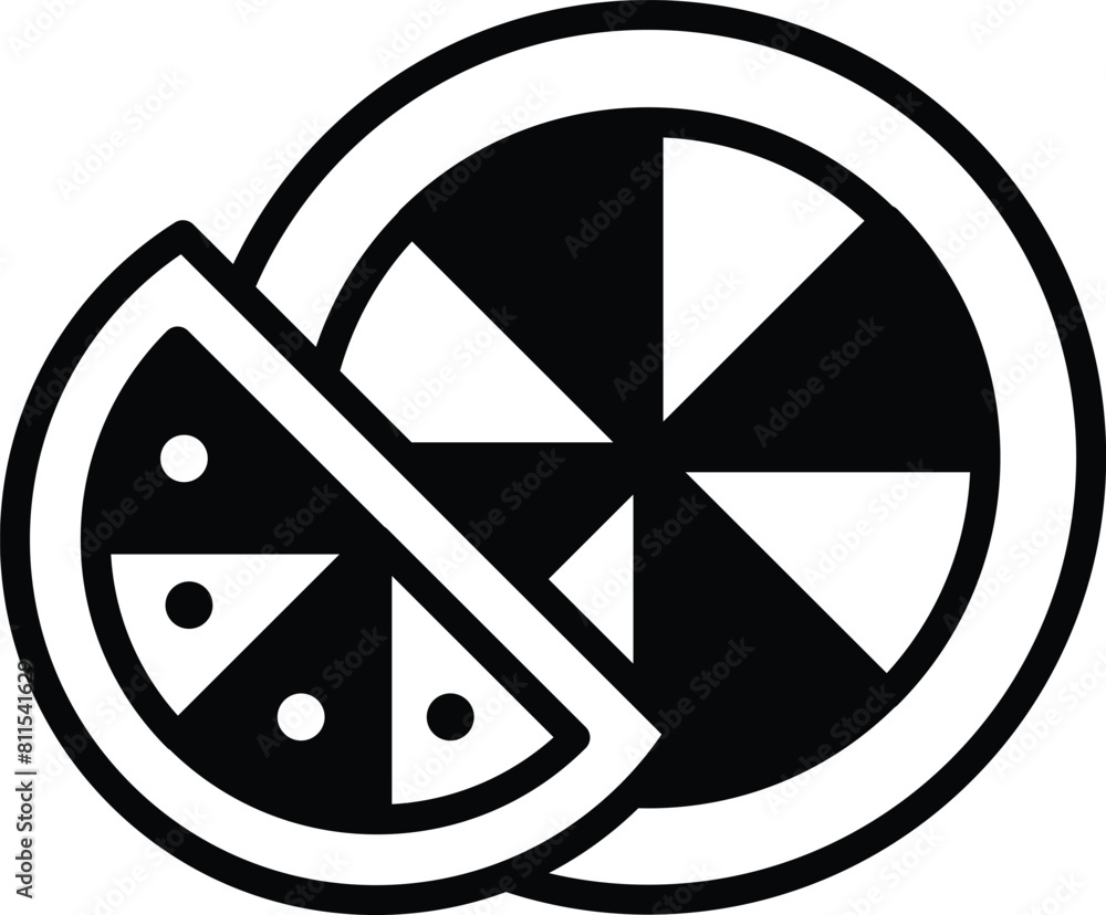 A slice of lemon is shown in black and white A slice of lemon is shown in black and white