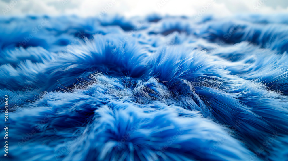 Obraz premium A close up of a blue furry surface.