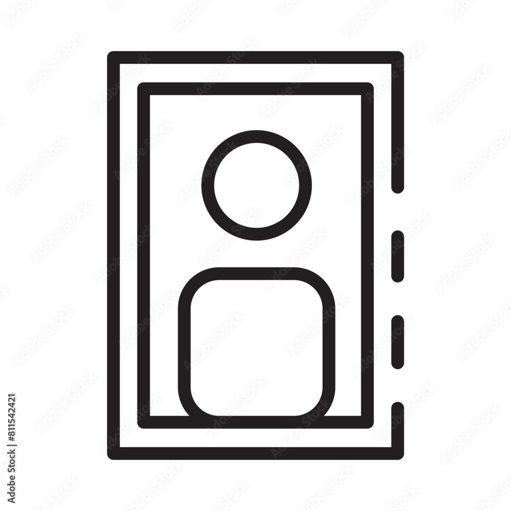 Home Painting Portrait Line Icon