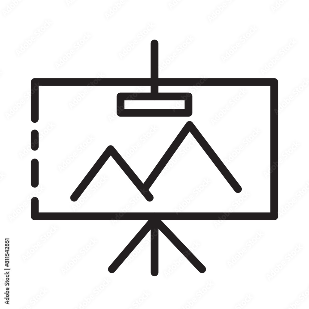 Art Gallery Indoor Line Icon Art Gallery Indoor Line Icon