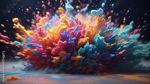 Abstract background Dust Powder Explosion