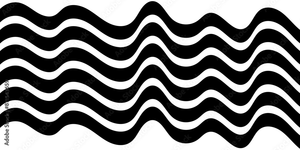 Abstract perspective line stripes with 3d dimensional effect isolated on white. Abstract wave element for design Abstract perspective line stripes with 3d dimensional effect isolated on white. Abstract wave element for design