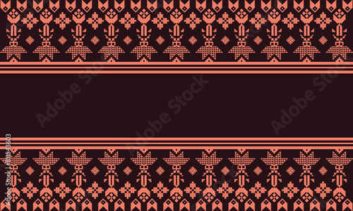 ector seamless batik songket motif from indonesian for printing , clothing , card , cotton ,carpet and another textile product. Border pattern isolated. Without gradation color.