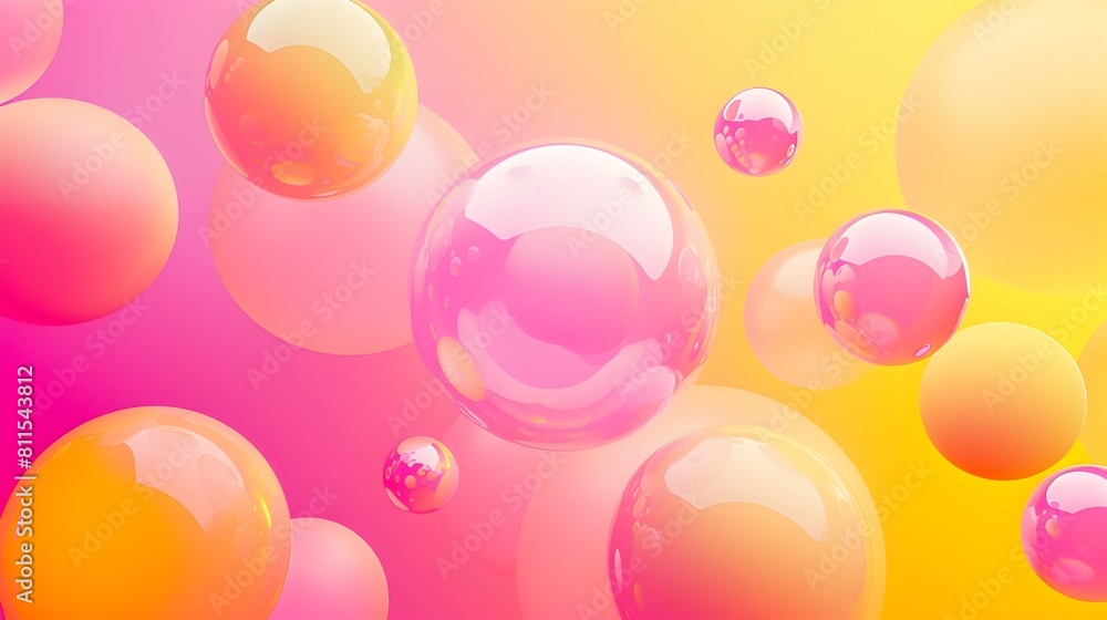 Swirling Iridescent Bubble Art with Vibrant Gradient Background Swirling Iridescent Bubble Art with Vibrant Gradient Background