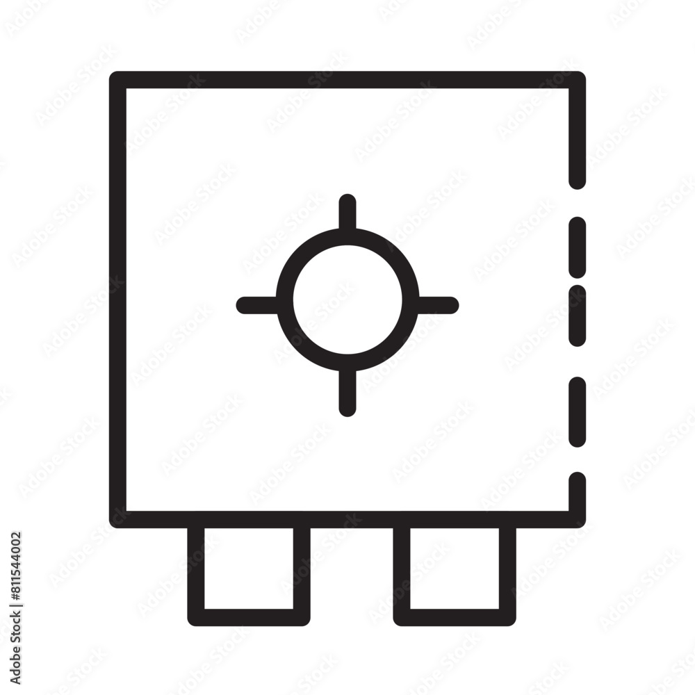 Bank Box Locker Line Icon