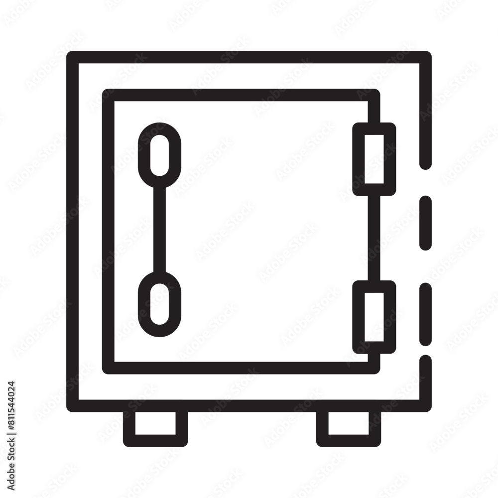 Bank Locker Safe Line Icon