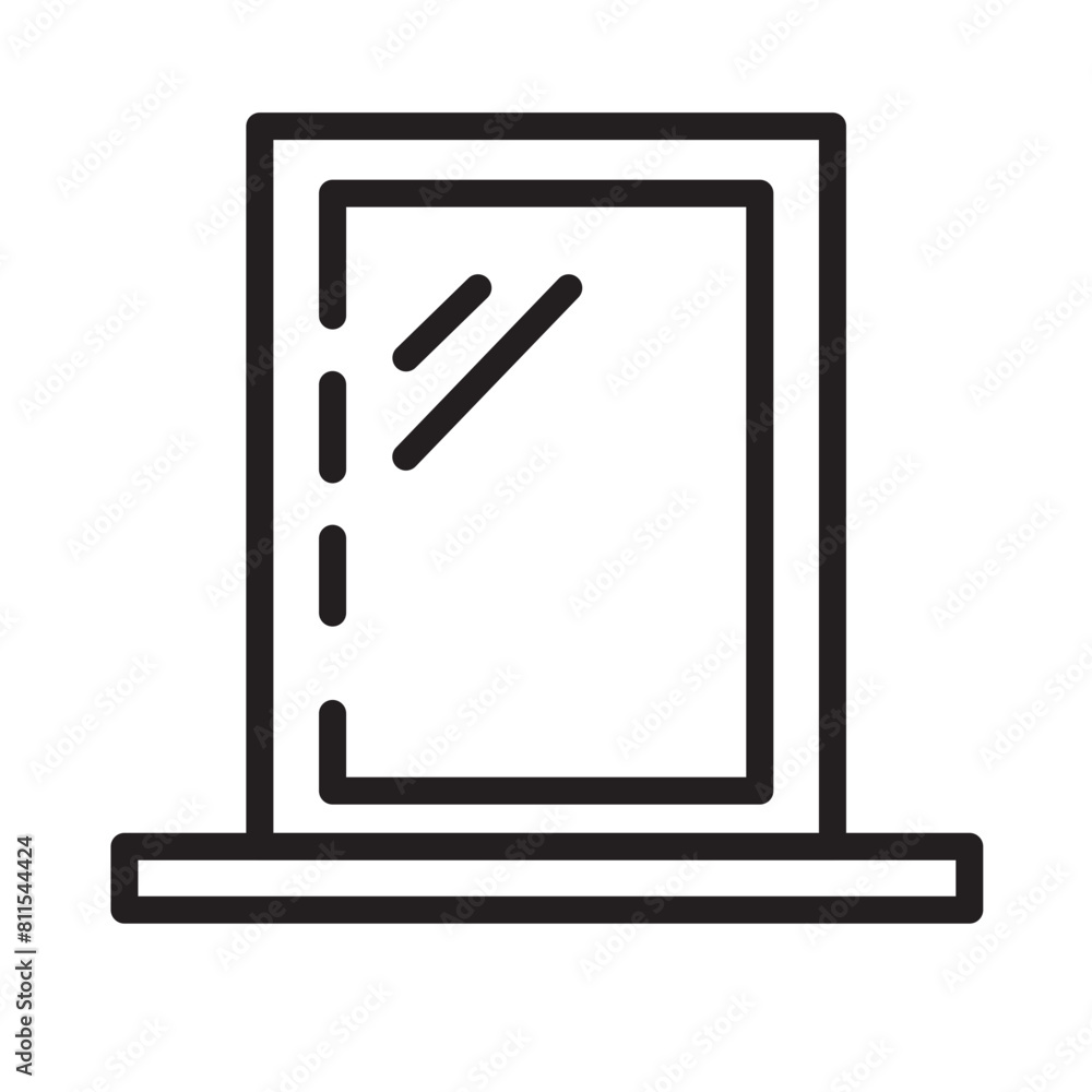 Care Display Mirror Line Icon Care Display Mirror Line Icon