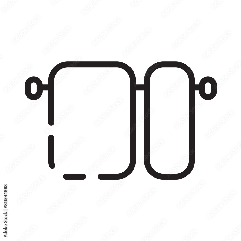 Bath Shower Towels Line Icon Bath Shower Towels Line Icon