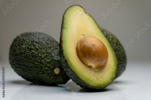 avocado on wooden background